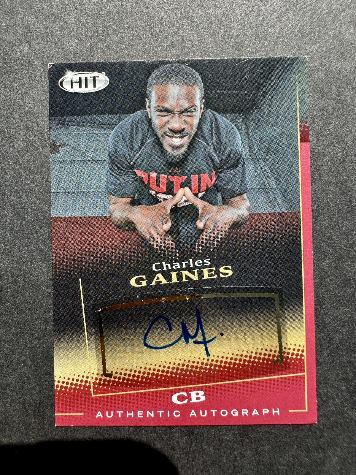 Charles Gaines SA-GE Hit Autograph #A39 Red
