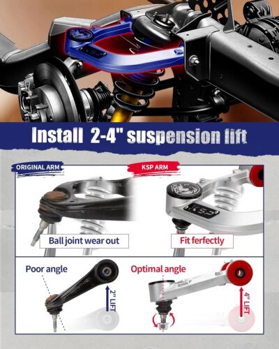 KSP 2pcs 2-4" Adjustable Front Upper Control Arm for Toyota 4Runner 2003-2023 - Picture 5 of 7