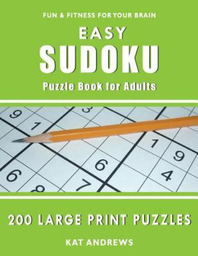 Einfaches Sudoku-Puzzle für Erwachsene: 200 große Druckpuzzles, brandneu, kostenloser Versand... - Bild 1 von 1
