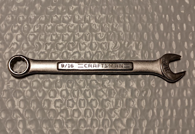 CRAFTSMAN TOOLS USA VV44696, 9/16'' COMBO WRENCH, 7'' LONG, 12 POINT *NOS*