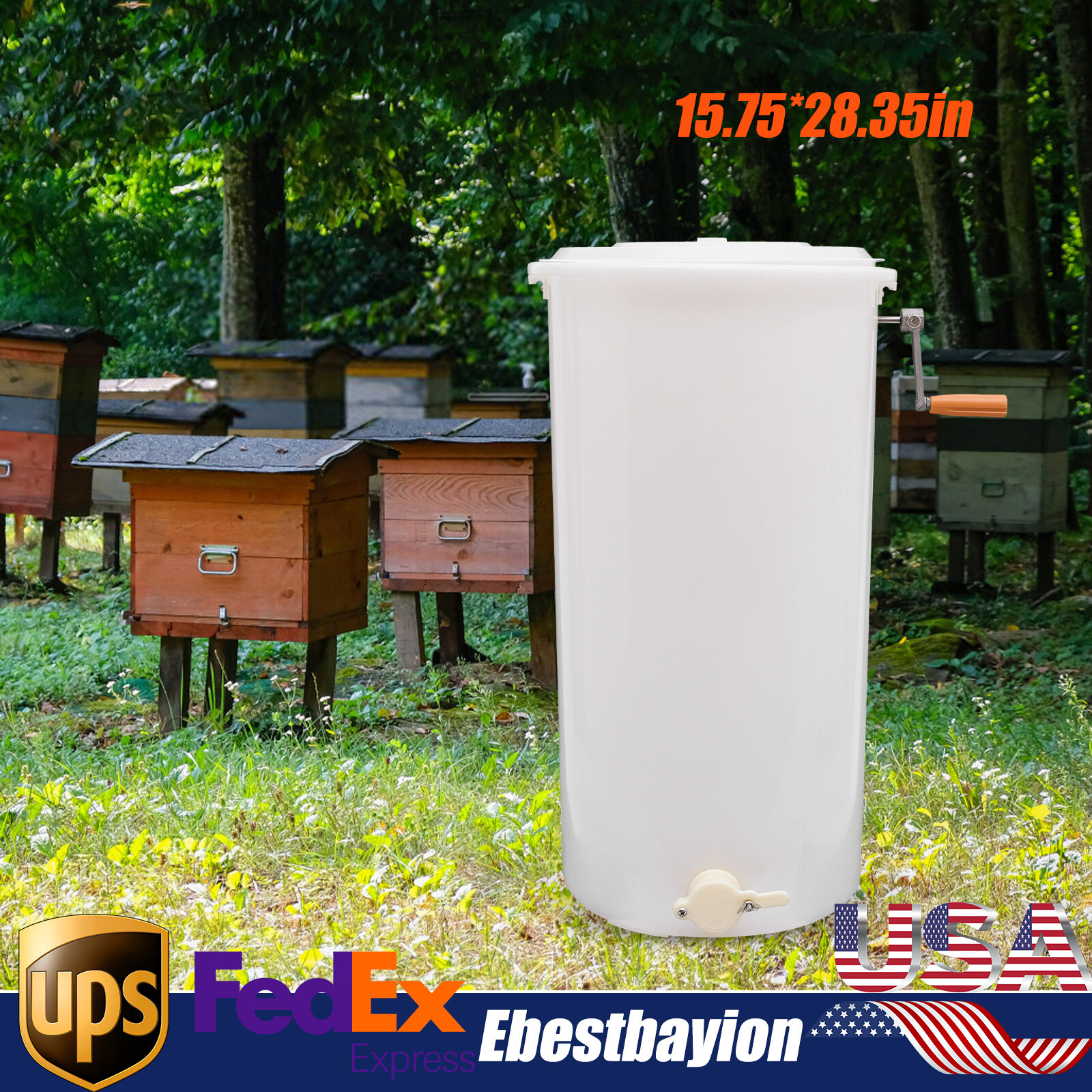 2-Frame Manual Honey Extractor - Beekeeping Equipment for Pure Honey Harvest