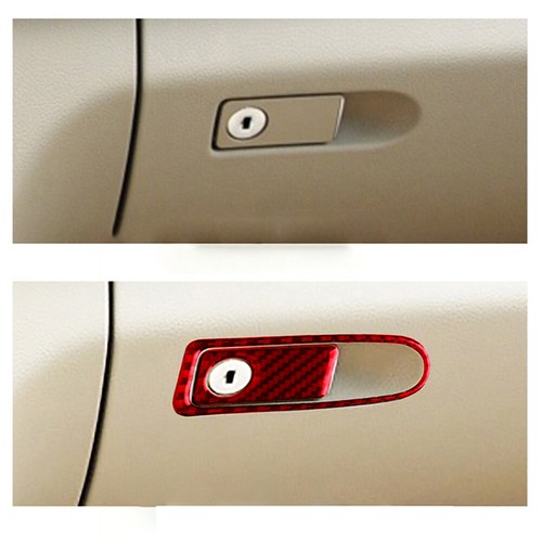 2Pcs Red Carbon Fiber Co-pilot Storage Box Trim For Mercedes-Benz W204 2007-2014 - Picture 8 of 16