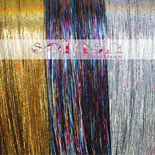 300 Strands Fairy Hair Sparkling GOLD, Sparkling SILVER and Shiny Rainbow, 20"