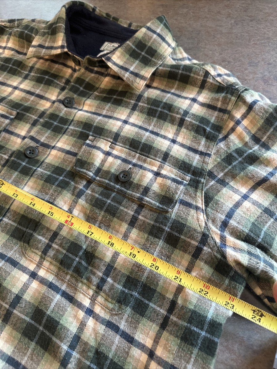 LL Bean Mens Plaid Fleece Lined Flannel Shirt Jacket Sz Med LL Bean Mens Plaid Fleece Lined Flannel Shirt Jacket Sz Med
