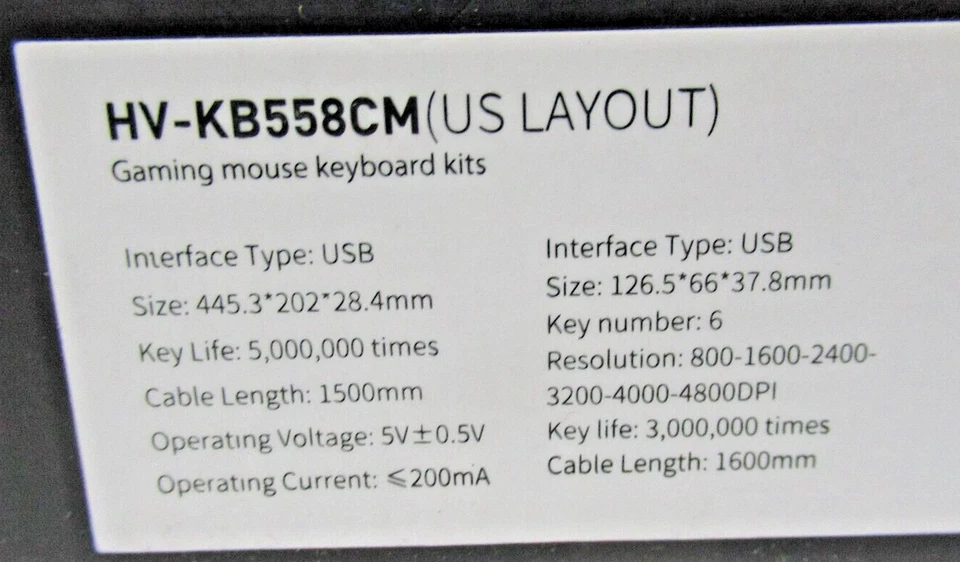 Havit Game Series Magic Eagle White-rainbow back lit keyboard and mouse - Image 4 of 4