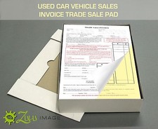 Used Car Sales Invoice/Receipt Vehicle Trade Sale Pads TOP QUALITY A4 Pads of 50