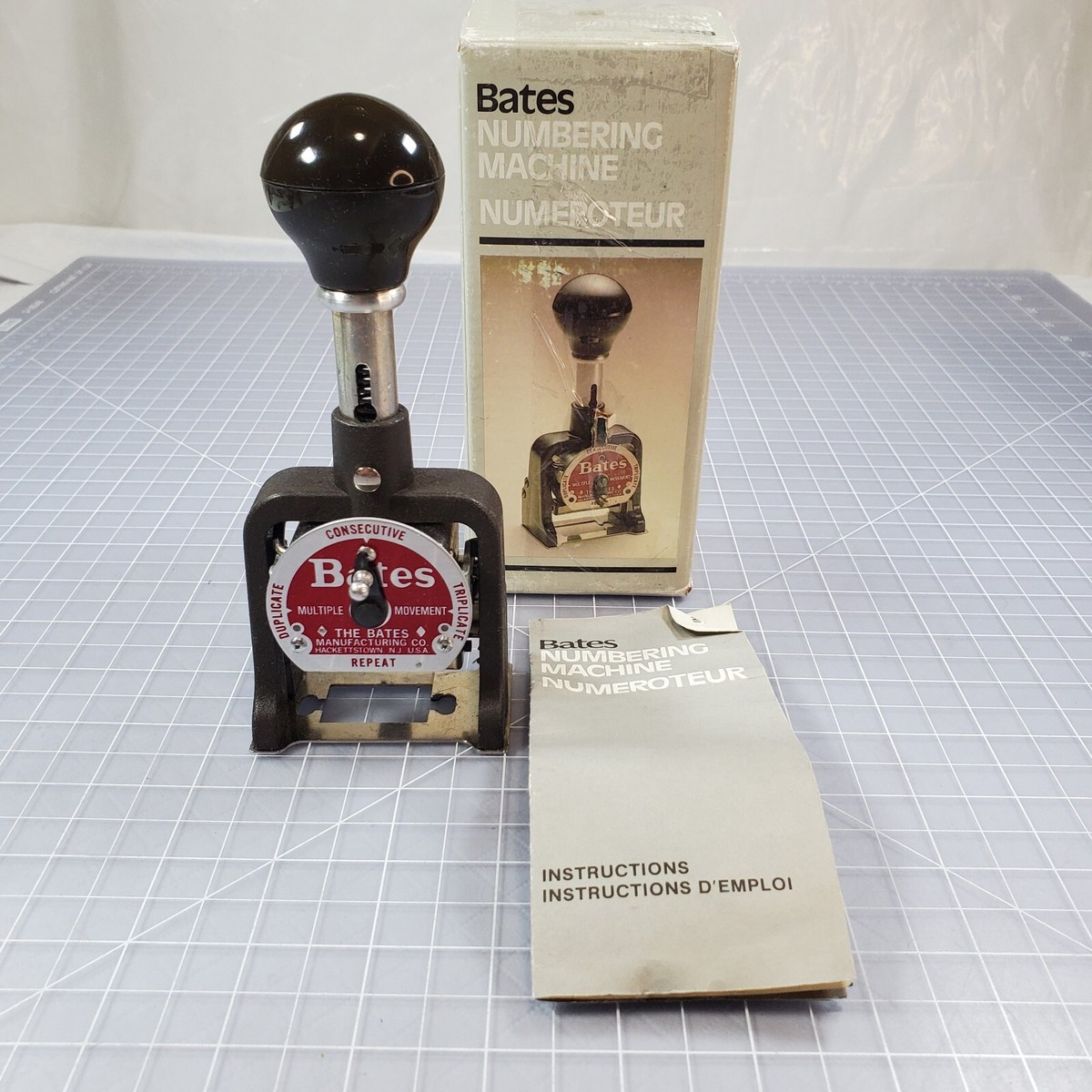 Vintage Numbering Machine Numeroteur 7 Wheel Stamp USA Boxed | eBay