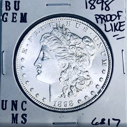 1898 BU GEM MORGAN SILVER DOLLAR UNC MS+++ U.S. MINT RARE COIN 6817