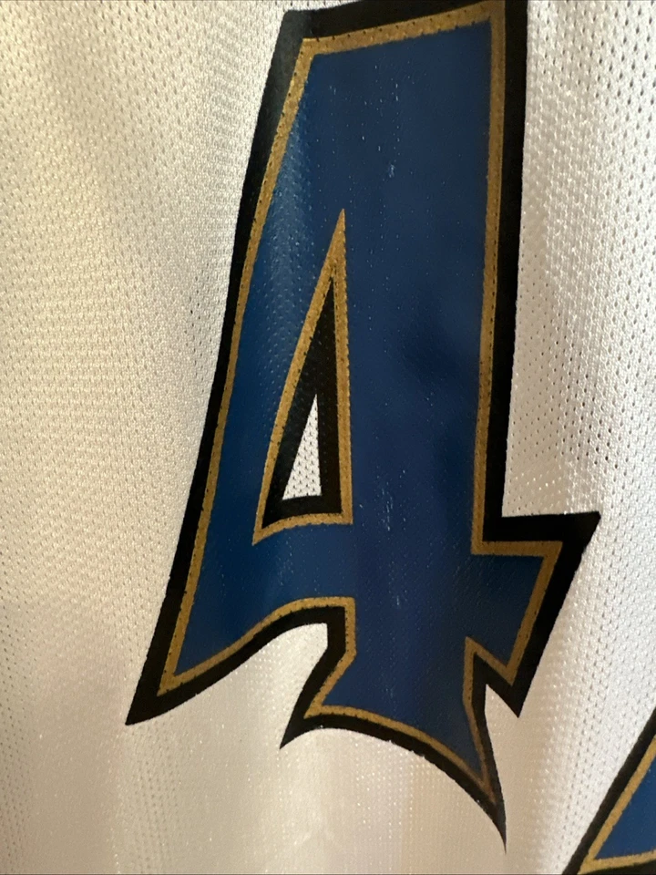 Винтажная мужская белая футболка Reebok 2XL NO42 Jerry Stackhouse Wizards баскетбол НБА - Изображение 3 из 4