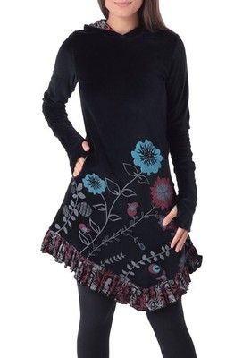 PUREWONDER Elfenkleid aus Samt mit Zipfelkapuze, alternatives Kleid Nr. 15