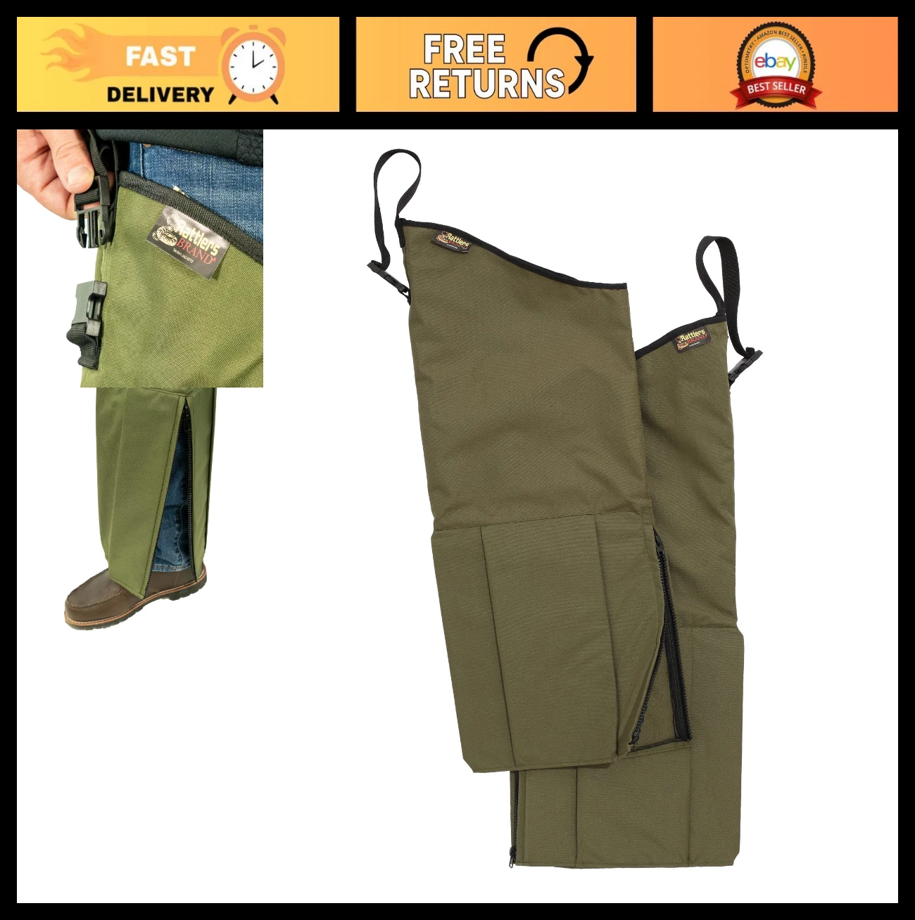 Snake Protection Chaps for Outdoor Safety | Lightweight, Durable & Waterproof
Opens in a new window 