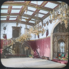 Balmoral Castle, Scotland, c1900's G. Kanzee Magic Lantern Glass Slide