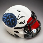Cam Ward Signed Mini Helmet Titans Dual COA JSA & PSA . Custom Lunar Design