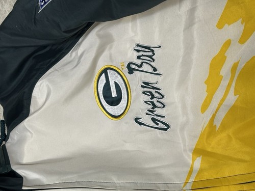Vintage Green Bay Packers Logo NFL Sports Logo Athletic 1990s Splash Jacket XL - Picture 8 of 13