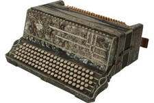 Rare Antique Paolo Soprani Button Accordion (Melodeon/Armoniche) &ndash; Ornate Inlay