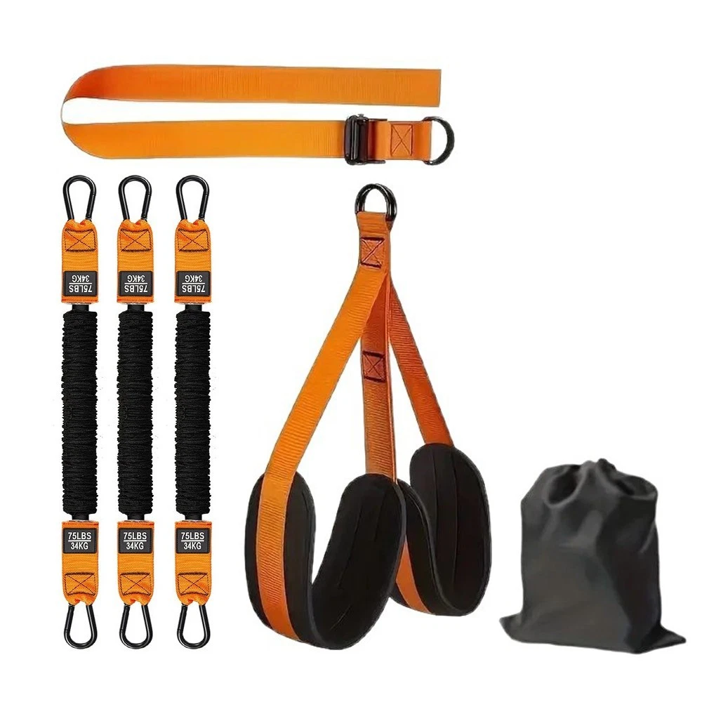 Pull Up Resistance Bands Set with Knee Pad 225lbs Strength Training Kit Go-ds