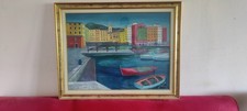 Splendido Quadro Olio Su Tela, Gentiluomo. Camogli