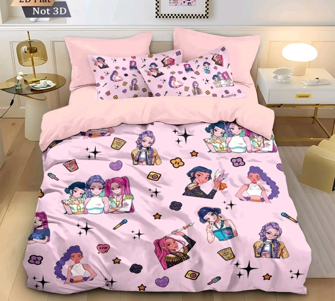 K Pop Demon Hunters Duvet Cover Set with Pillowcases