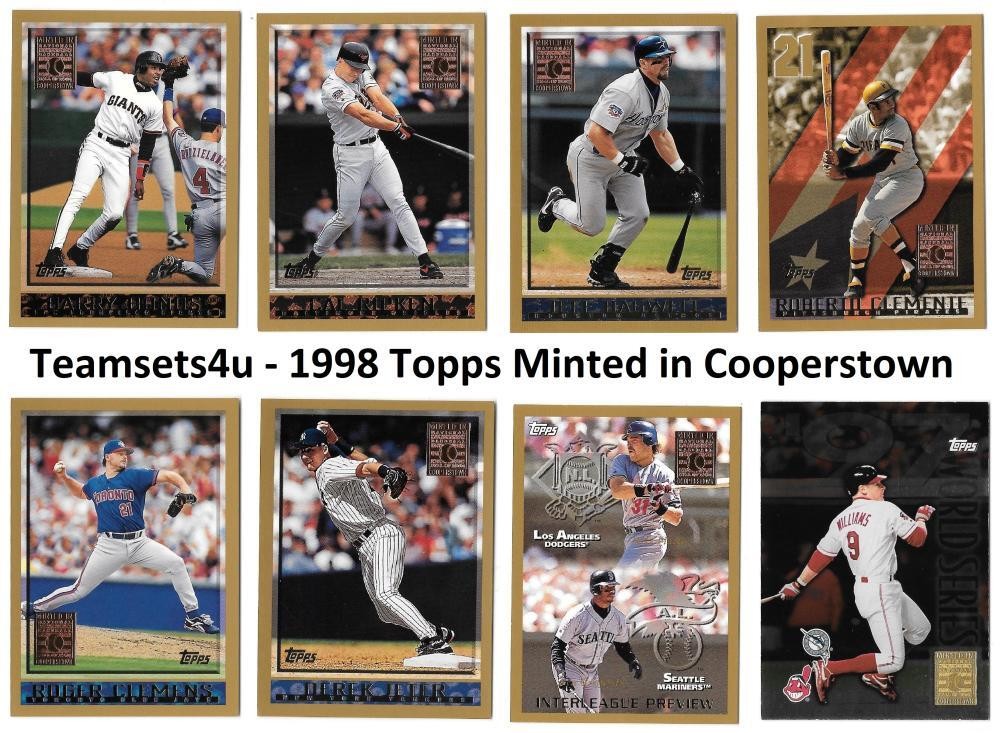 1998 Topps Minted in Cooperstown Baseball Parallel * *  Set Break * * 253-503 
