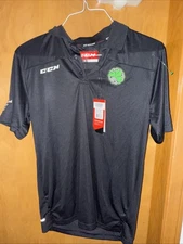 CCM HOCKEY 🏒 MENS BLACK MEDIUM POLO SHIRT NWT (B74)