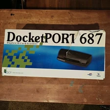 NEW OPEN BOX DOCKETPORT DP687 Duplex Card Scanner 680085006878 Damaged Box