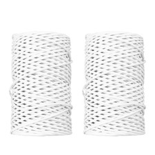 2 Rolls Floral Wire - Paper Covered Craft Twine 50m/164ft 1mm - Wired Twine for