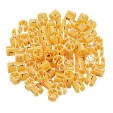 Clothes Hanger Marker L Size Tag Fit 3mm Rod Orange, Pack of 100