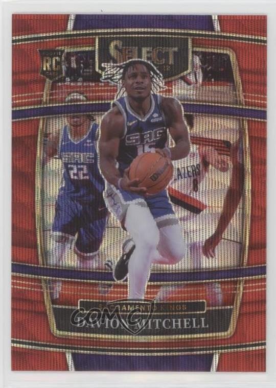 2021-22 Panini Select Concourse Red Wave Prizm Davion Mitchell #23 3g6
