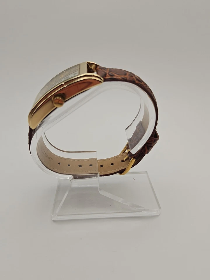 Peugeot Watch 2039 Analog Display Japanese Quartz Brown Strap Gold Watch - image 4 of 4