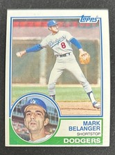 1983 Topps Mark Belanger Baseball Card #273 Dodgers Shortstop VG O/C