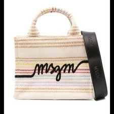 MSGM Multicolor Striped Womens Bag NWT logo s...