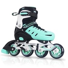 Adults Adjustable Inline Skates, Safe X-Large - Adult 6-8 Men/7-9 Women Teal
