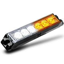 6W LED Emergency Vehicle Strobe Grille Light Head Police Firefighter Amber White