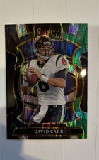 2025 Panini Select - Concourse David Carr #50 Black & Green Shock Prizm