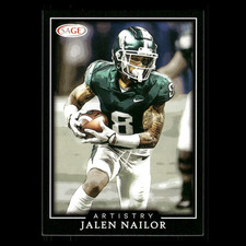 Jalen Nailor #53 2022 SAGE Artistry Black Michigan State Spartans Football Card