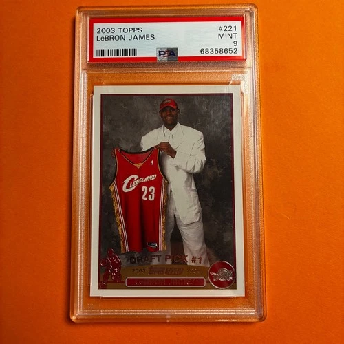 2003-04 Topps #221 Lebron James RC Rookie PSA 9