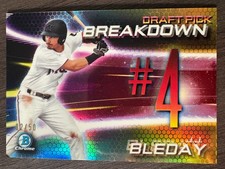 2019 Bowman Draft Chrome JJ Bleday Scouts Pick Breakdown Gold Refractor /50