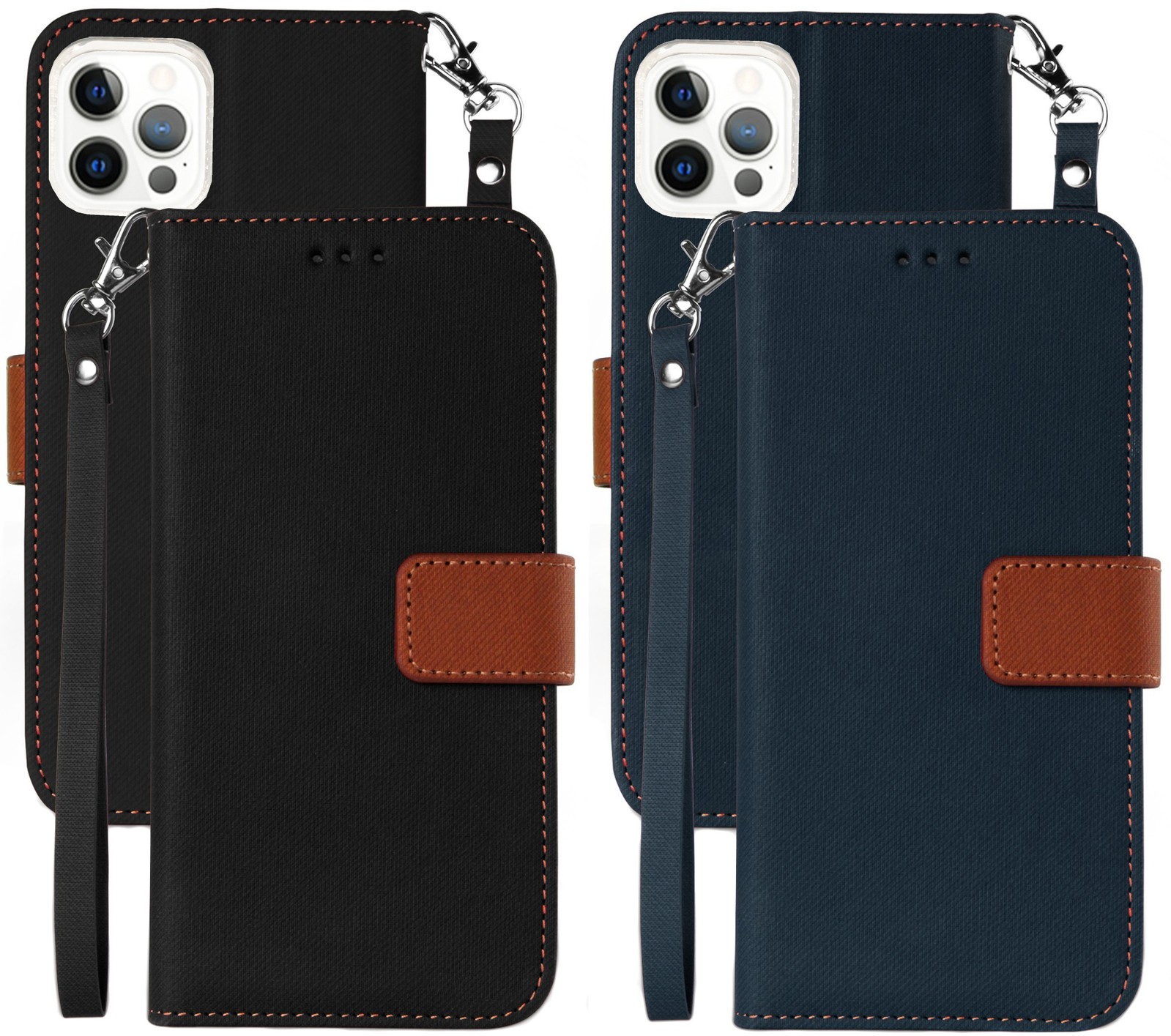 iPhone 13 Pro Wallet Case with Card Slot & Wrist Strap-image