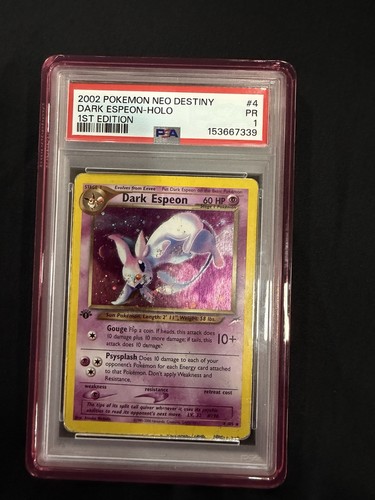 Dark Espeon (1st Edition) graded PSA 1 for sale on eBay