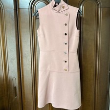 USED GUCCI SLEEVELESS DRESS, SIZE 40, PINK VERYGOOD