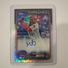 2024 Topps Pro Debut Emaarion Boyd SPARKLE FOIL AUTO /199 Clearwater Threshers