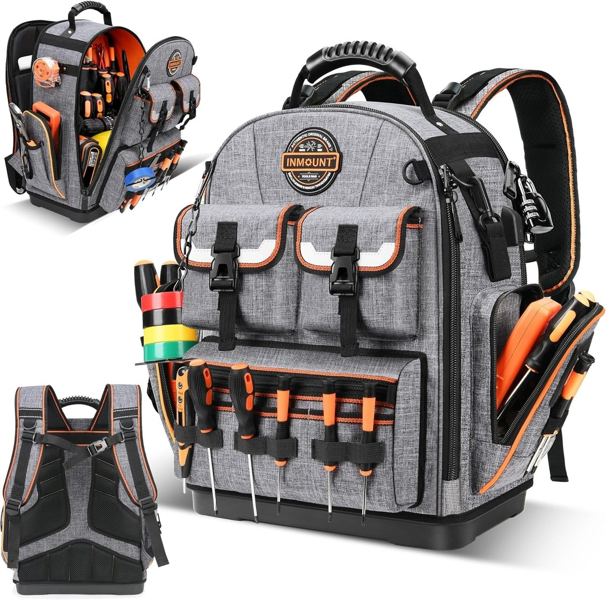 Tool Bag Backpack - Heavy Duty Tool Backpack Water-resistant HVAC