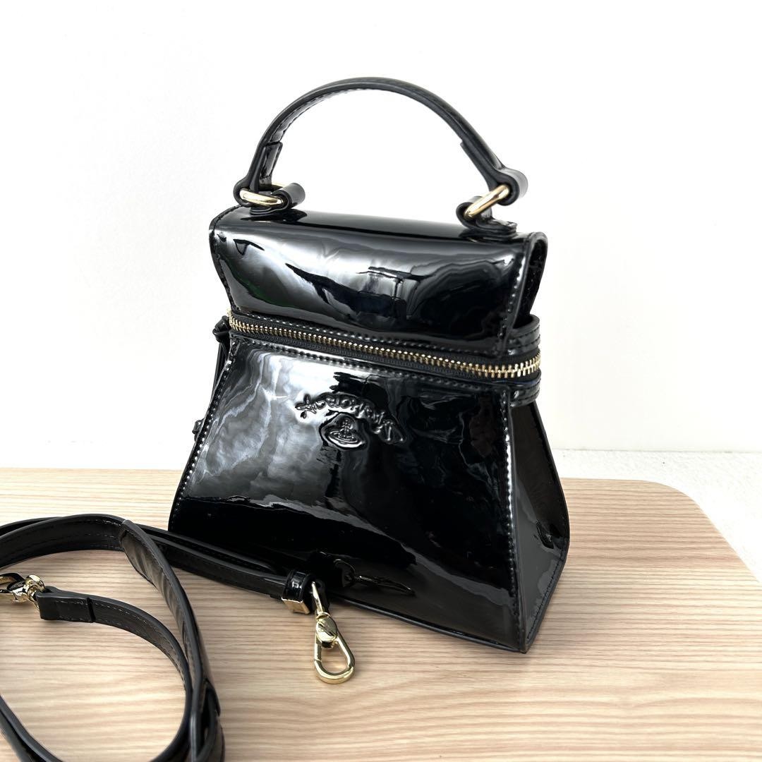 Vivienne Westwood Anglomania 2way Bag Rare Gold Patent Leather