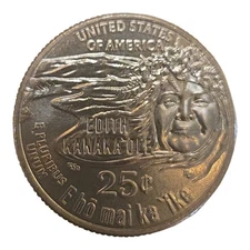 E Pluribus Unum Edith Kanakaole 2023-D Quarter Dollar Coin