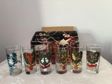 American Glass Twelve Days of Christmas 12-Piece 12oz Holiday Beverage Glass Set
