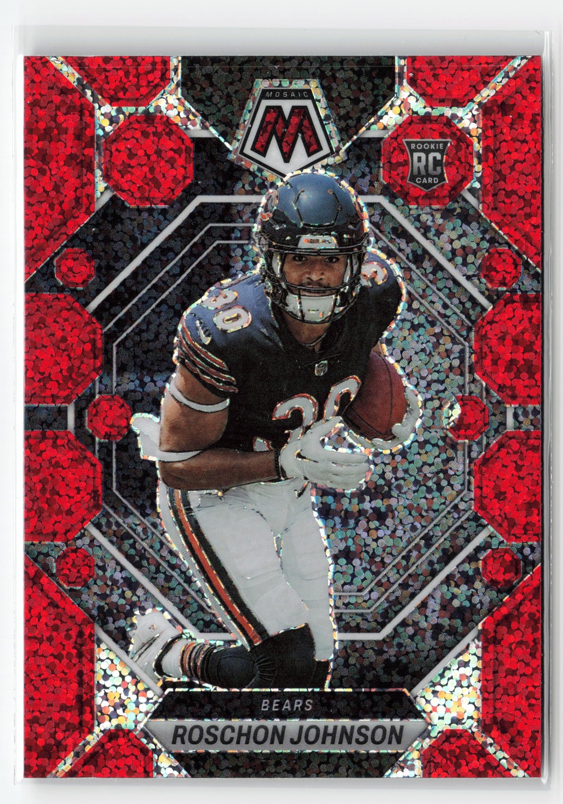 ROSCHON JOHNSON #359 RC 2023 PANINI MOSAIC BEARS RED SPARKLE