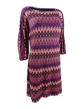 Trina Turk Women's Nature Split-Sleeve Dress (M, Multi) 191855388839