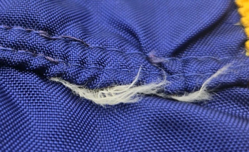 Wisconsin State Flag Ceremonial w/ Gold Fringe - Vintage Pre-1981 RARE - Nylon 