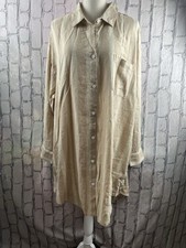 Stars Above Size:XXL Women Long Sleeve Button Up Shirt Dress 55% Lining 