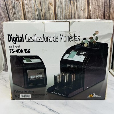 Royal Sovereign FS-4DA/BK Digital Coin Sorter Fast Sort Black New Open Box
